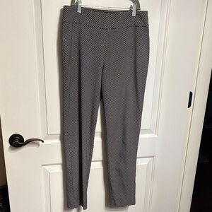 Counterparts Black and White Patterned Stretchy Straight Leg Women's Pants
